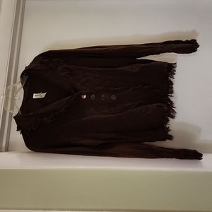 Decorated Originals brown blouse jacket size large.
